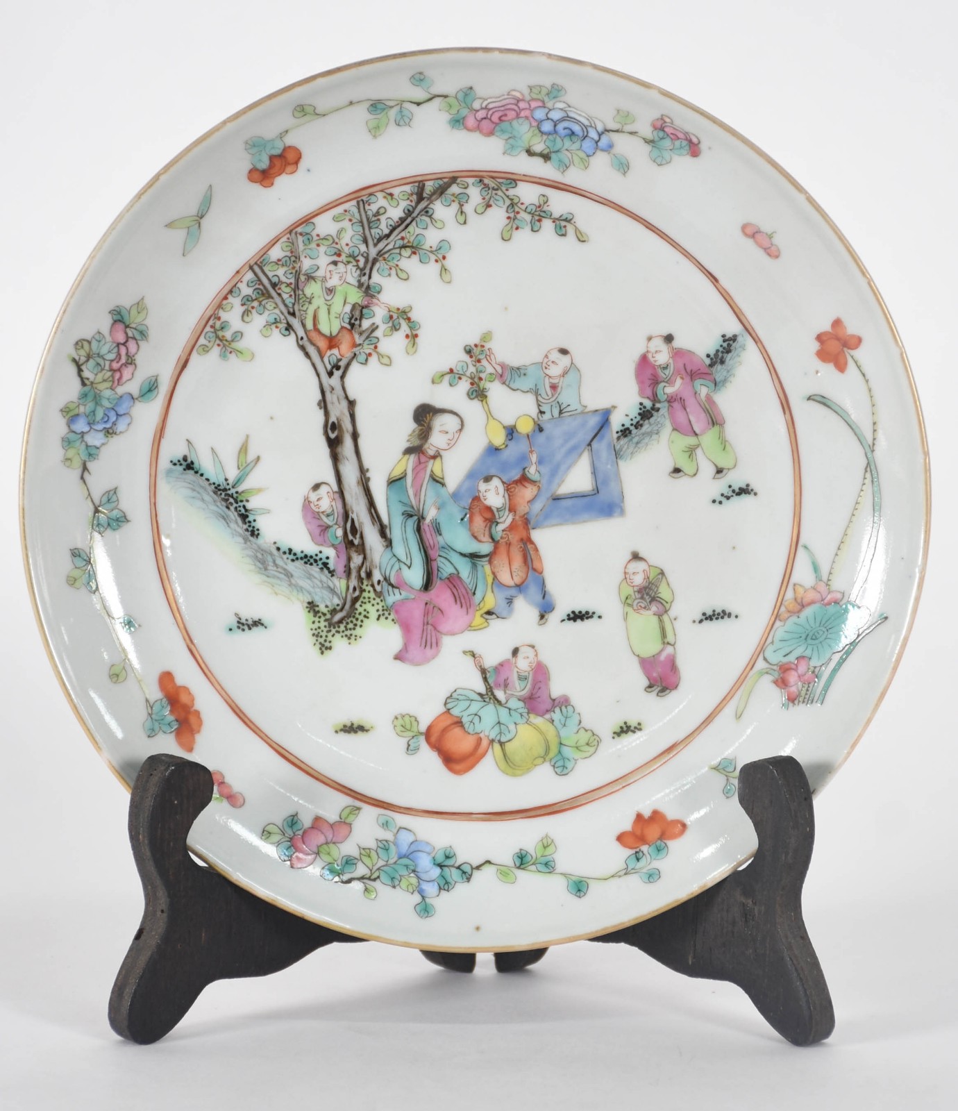 Prato de sobremesa de porcelana chinesa, século XIX - foto 1 de 2