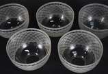 Conjunto com 5 mangas  de cristal para lustre e... - Conjunto com 5 mangas  de cristal para lustre e cinco “chaminés” de vidro.