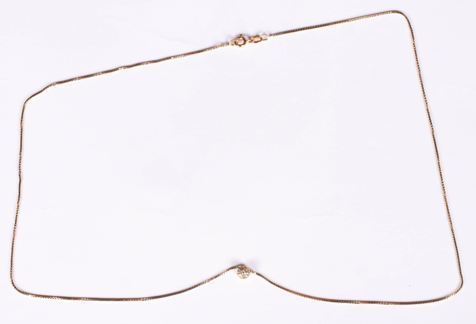 Gargantilha de ouro 750 com pingente ponto de luz (Por motivos de... - foto 2 de 4