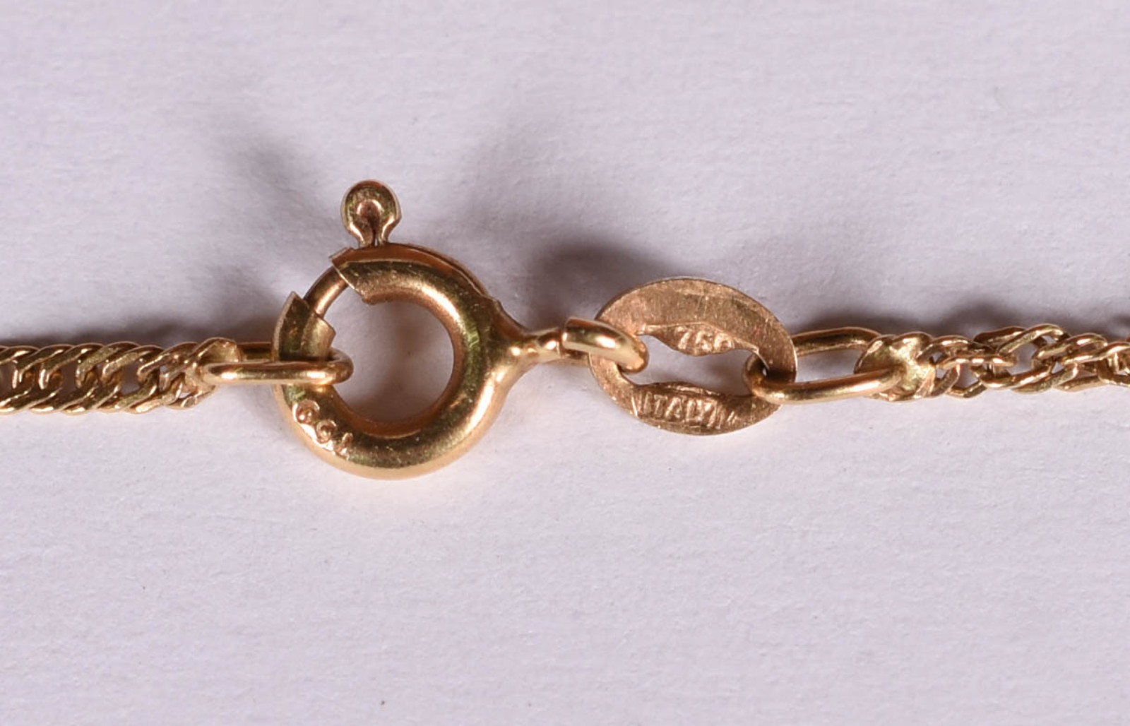 Gargantilha de ouro 18 k com crucifixo com safiras azuis e 4 mini... - foto 3 de 4