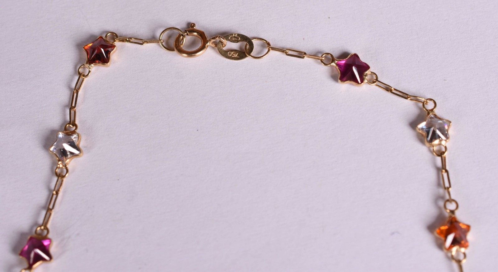 Pulseira de ouro 18 k com pedras coloridas (Por motivos de seguranças... - foto 2 de 2