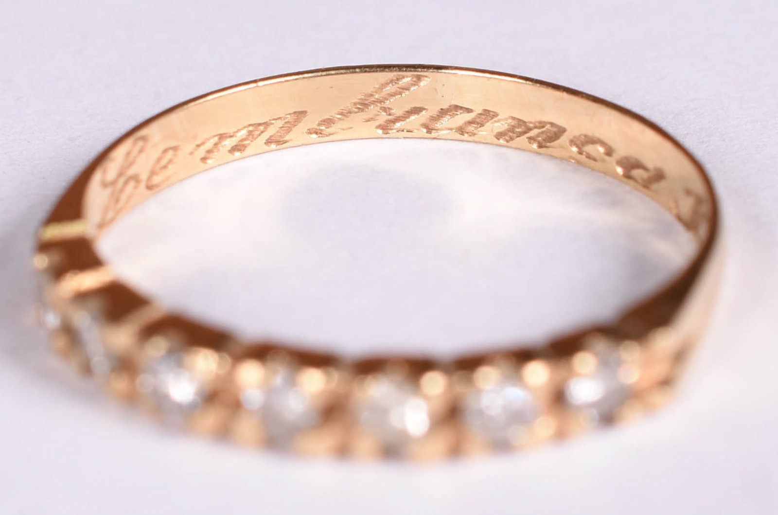Anel de ouro 18 k com 7 brilhantes de 0,05 cada total 0,35 ct, aro 19... - foto 3 de 5