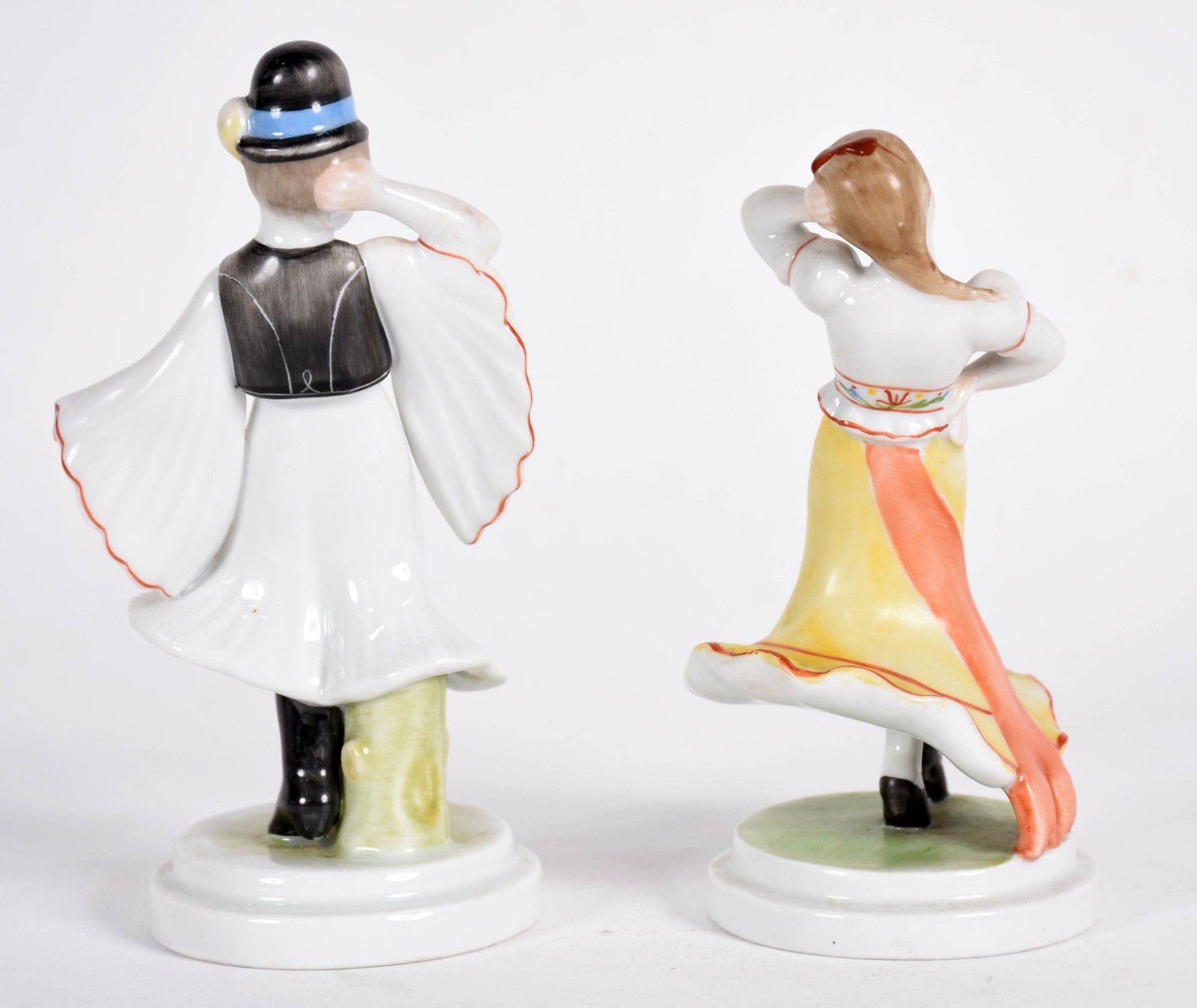 Par de estatuetas de porcelana hungara HEREND policromada... - foto 4 de 5