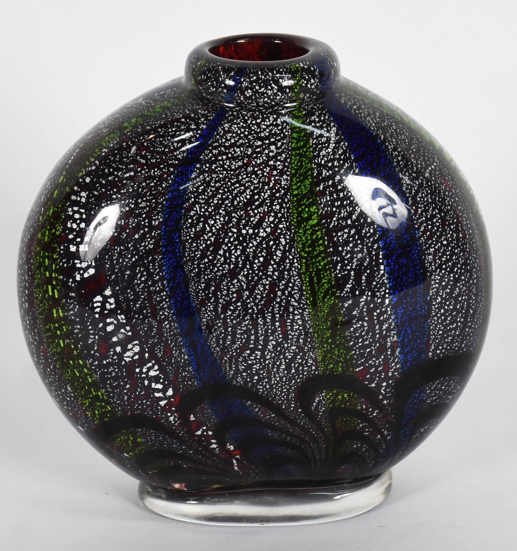 Vaso de murano com pó de prata. - foto 1 de 4