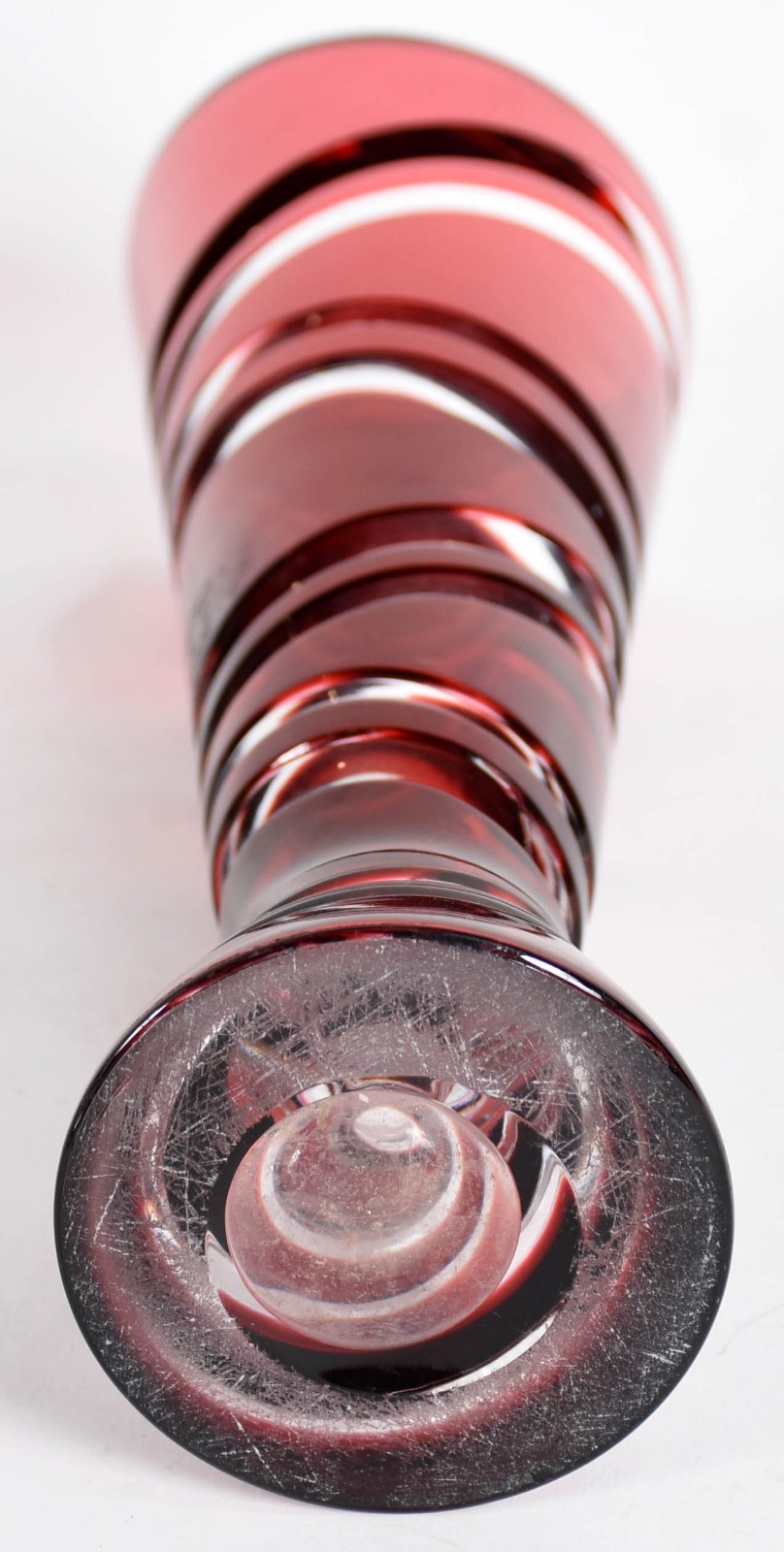 Vaso solifleur de cristal lapidado doublé rubi . - foto 4 de 4