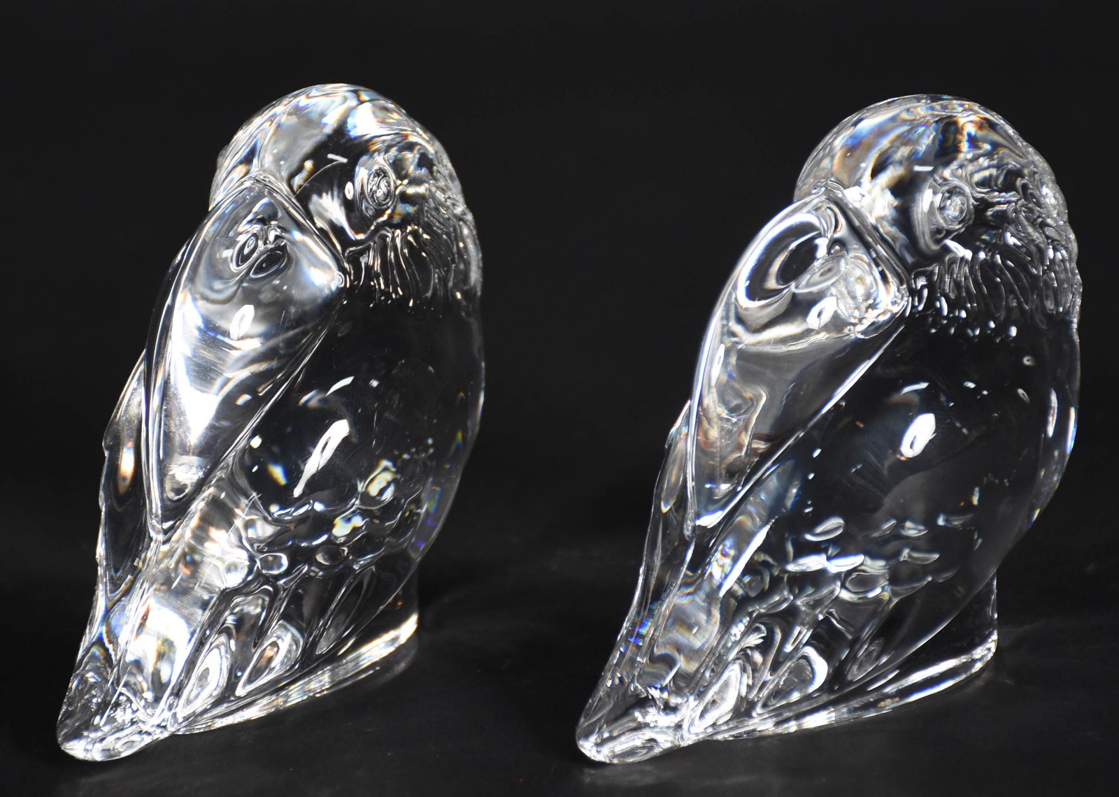 Duas estatuetas representando tucanos de cristal francês "Rock... - foto 2 de 5