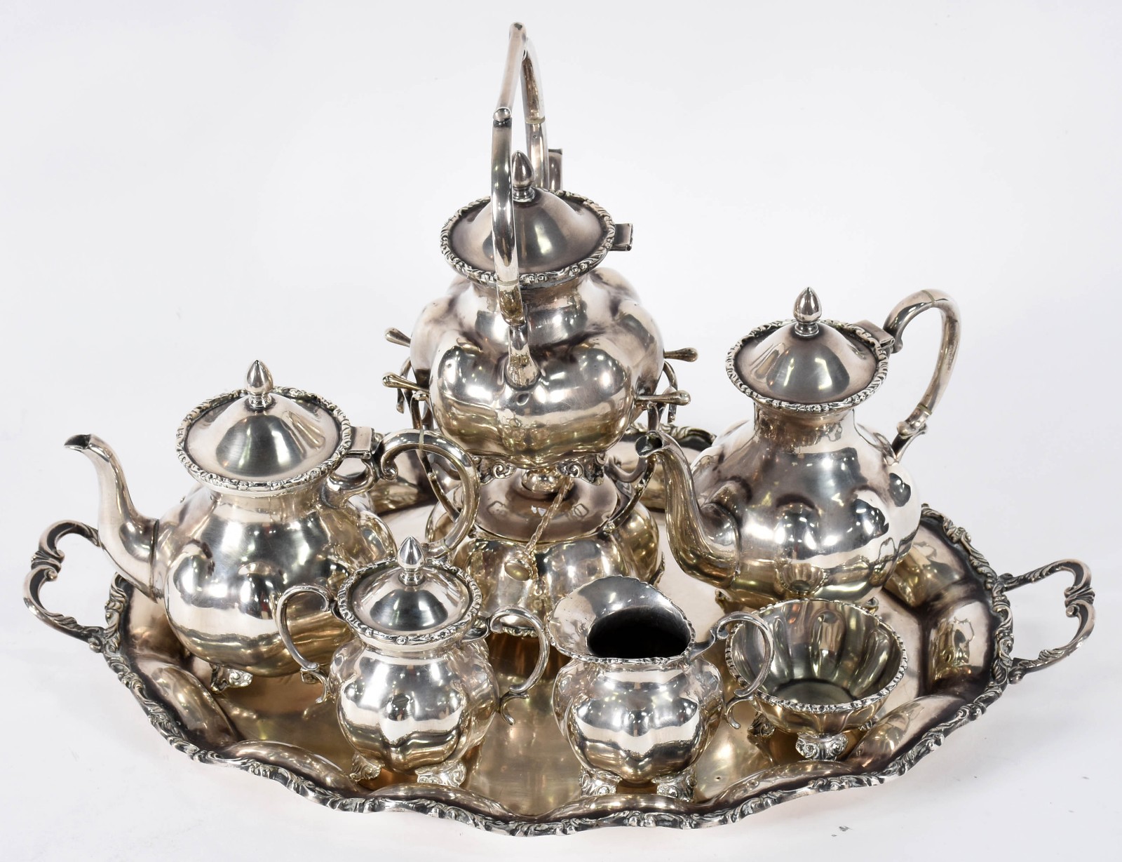 Baixela para chá e café de prata mexicana Sterling 925 mls... - foto 1 de 6