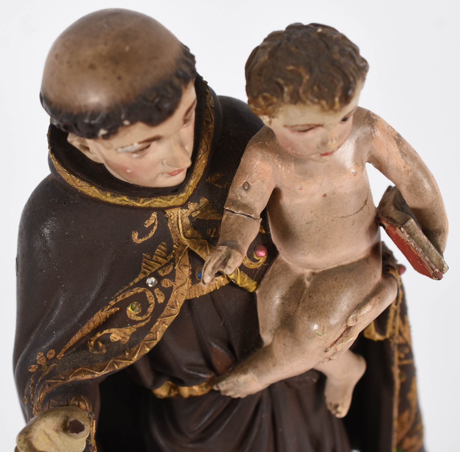 Santo Antônio com menino - Belíssima imagem de madeira policromada... - foto 3 de 5