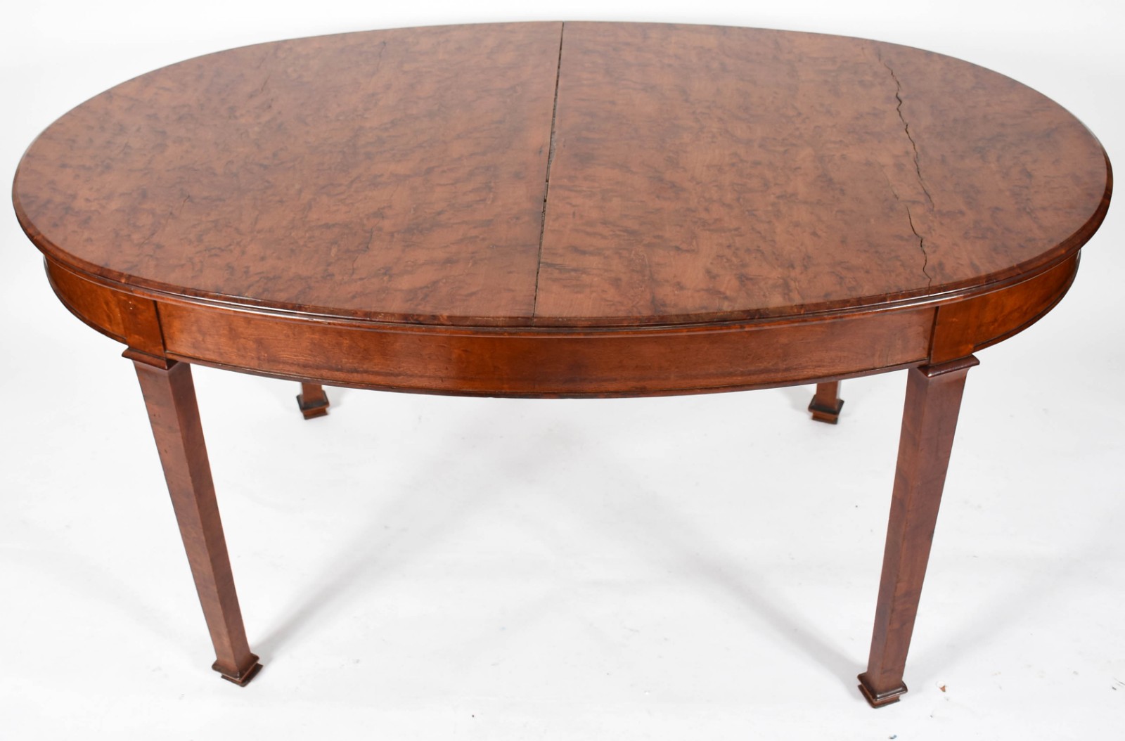 Mesa de jantar inglesa de madeira nobre (rádica) feitio oval, base... - foto 2 de 9