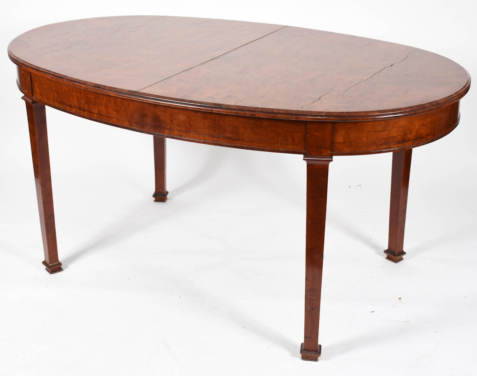 Mesa de jantar inglesa de madeira nobre (rádica) feitio oval, base... - foto 3 de 9