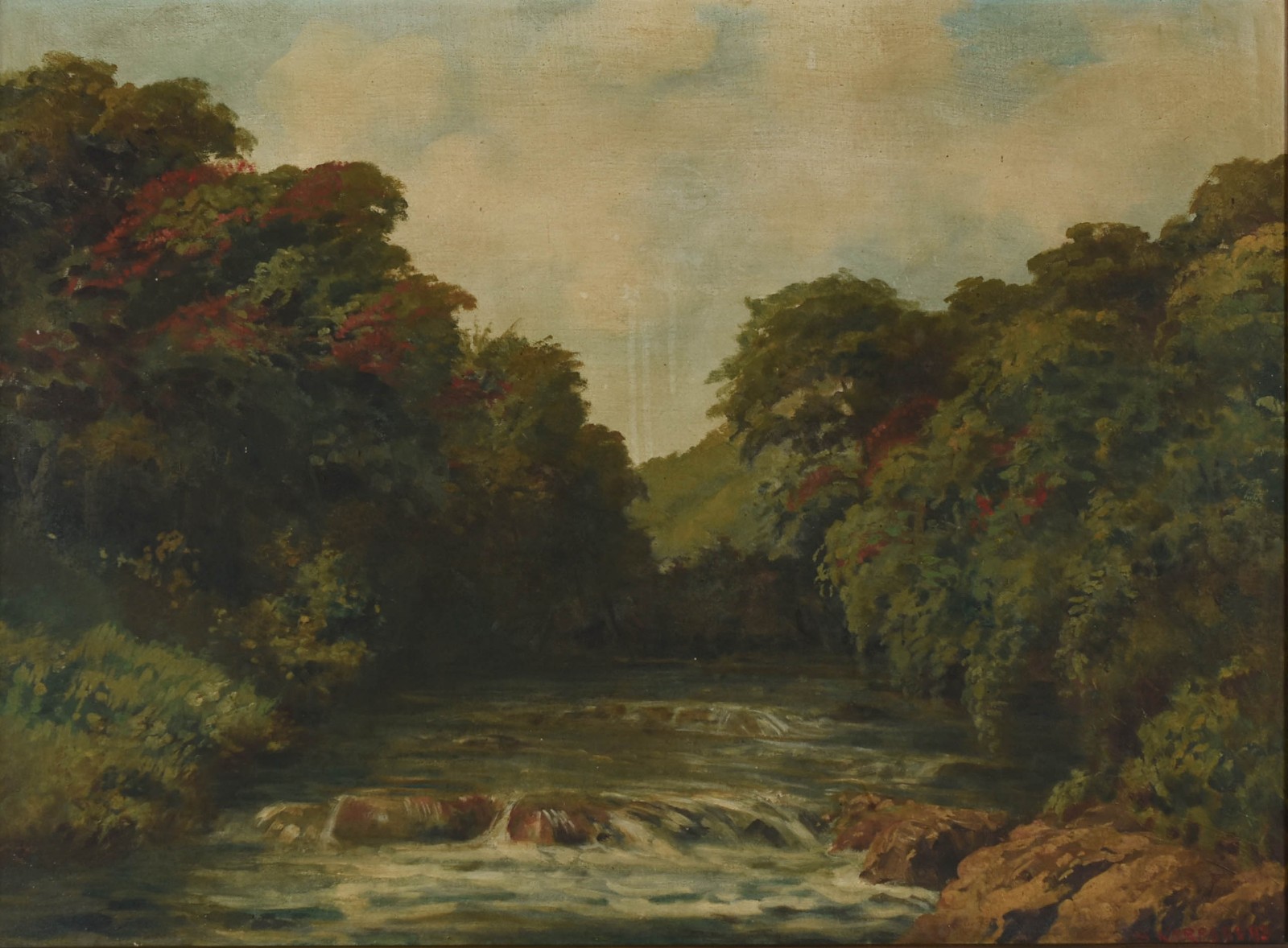 SYLVIO KARASAVAS  (1905-1980), Paisagem com rio - foto 1 de 4
