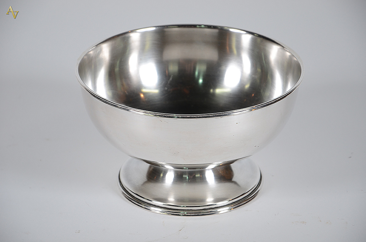 Bowl de prata 800 mls contrastado, diâmetro 20,5 altura 12 cm. Peso... - foto 1 de 2