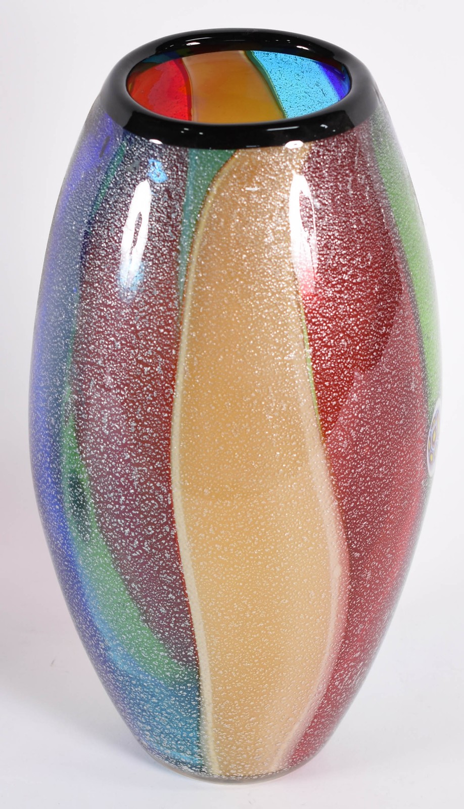 Vaso de murano policromado com purina dourada. - foto 3 de 3