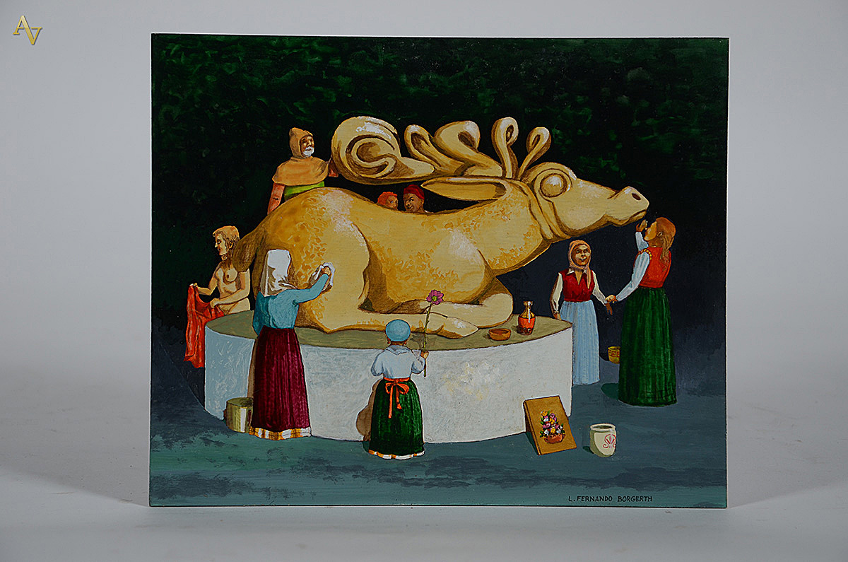 BORGERTH - Veado cítio - ose - 27 x 22 - 1997.(sem moldura)