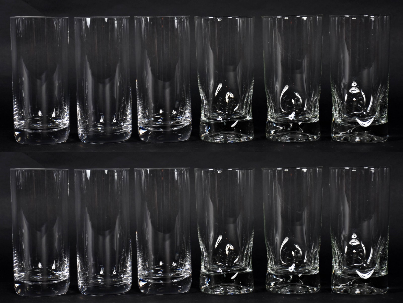 Doze copos longos de cristal para whisky. - foto 1 de 2
