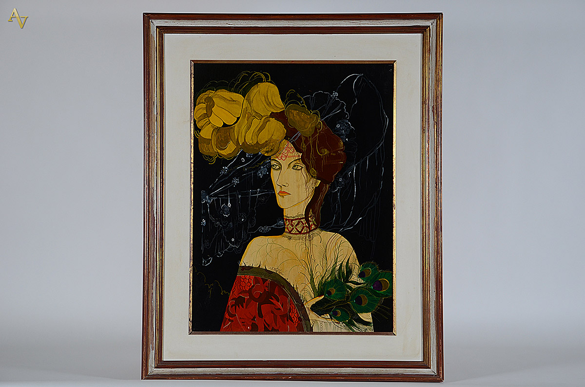 RODRIGO DE HARO - Mulher com chapéu - ose - 80 x 60