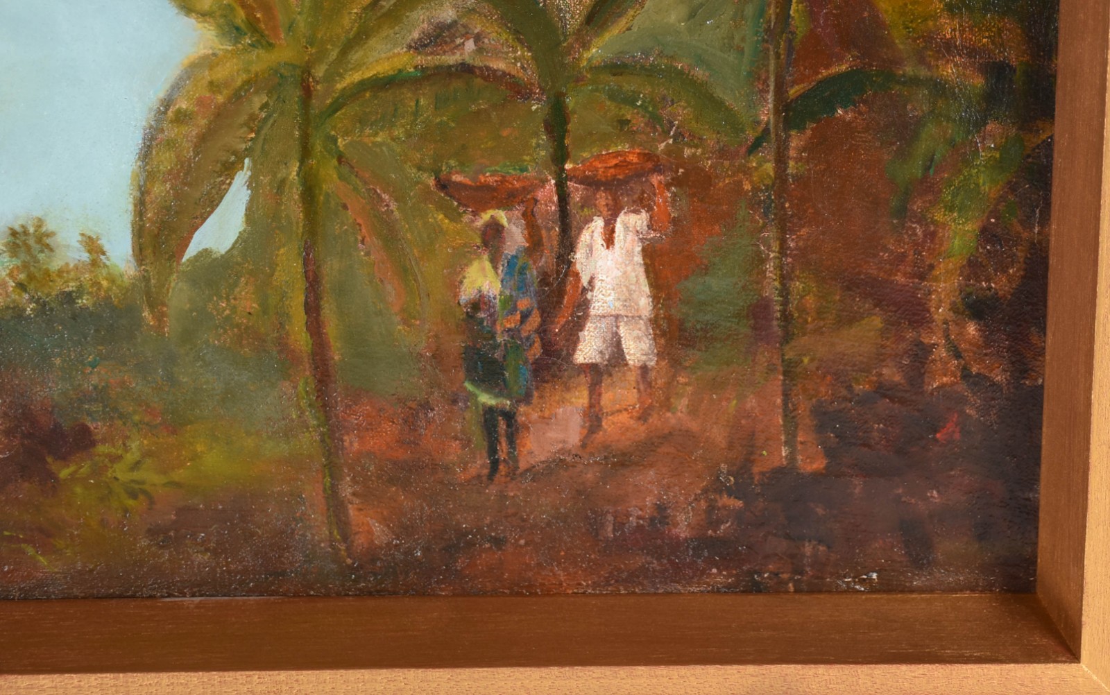 Sem assinatura, Paisagem com figuras - foto 4 de 5