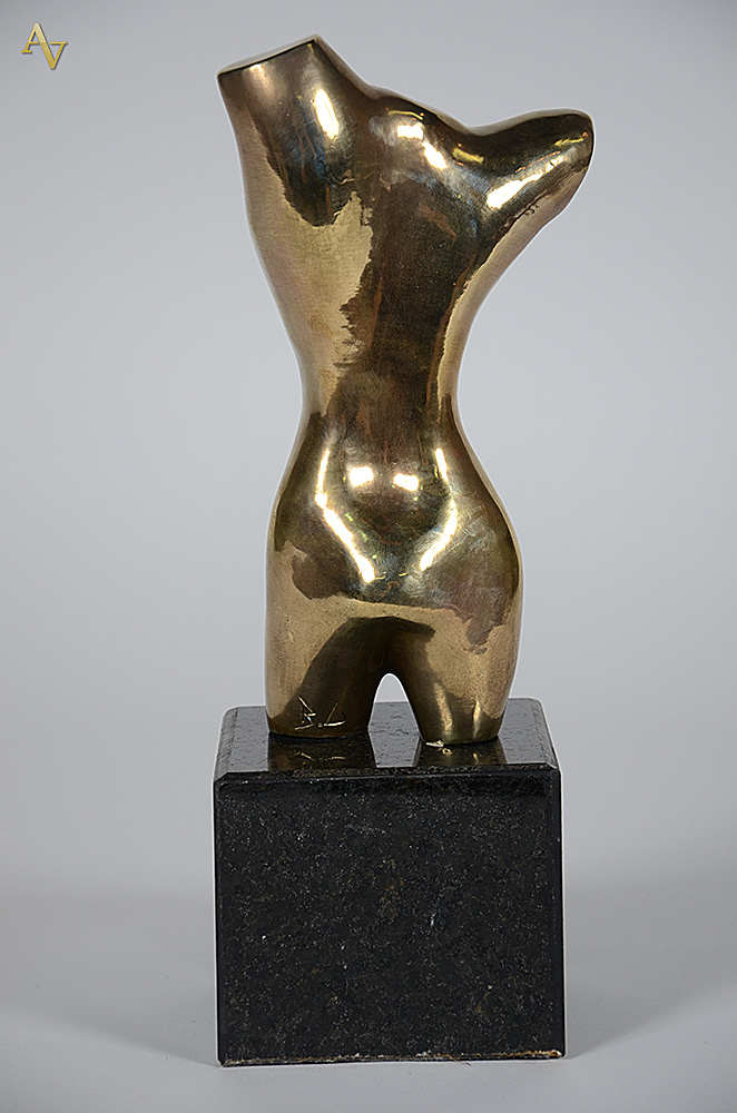 BRUNO GIORGI - Estatueta de bronze representando nú feminino, base de... - foto 3 de 4