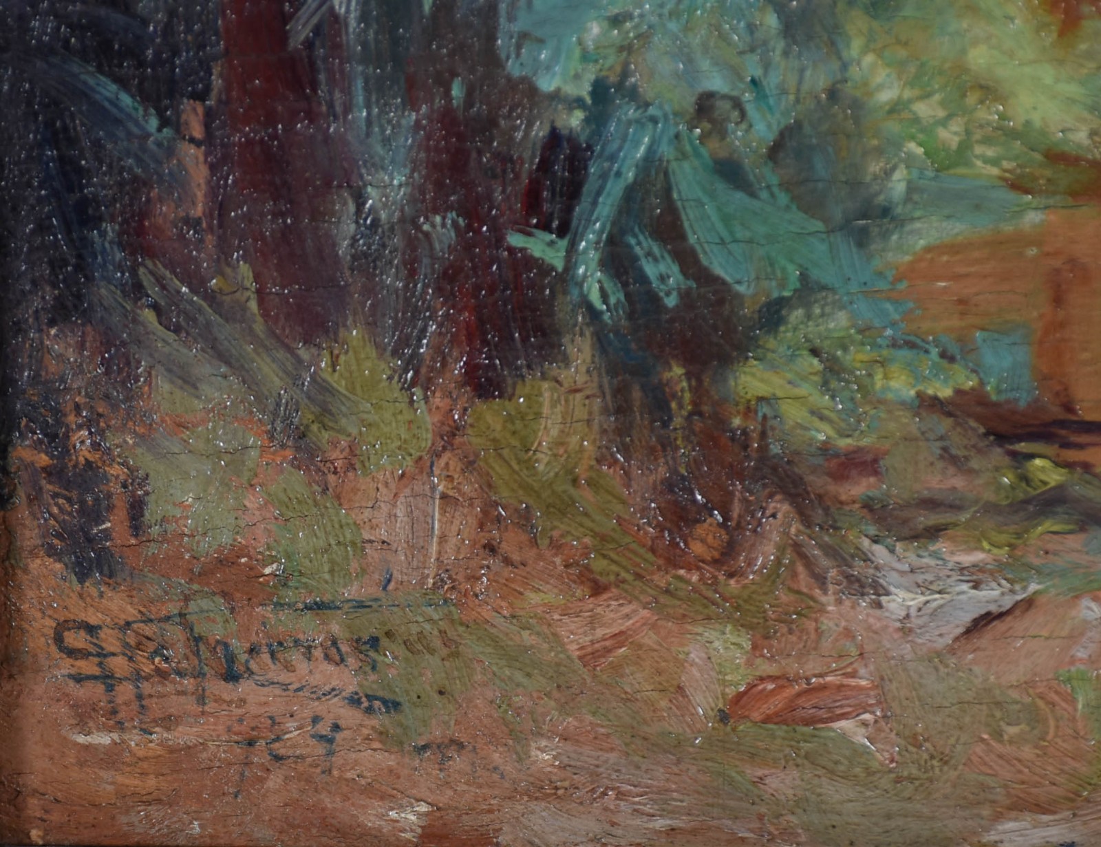 Antônio Parreiras (1860-1937), Paisagem com riacho - foto 3 de 4