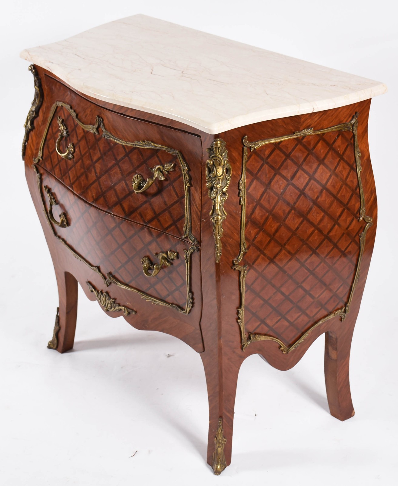 Comoda estilo francês com 2 gavetas, feitio bombe aplicações de... - foto 2 de 3