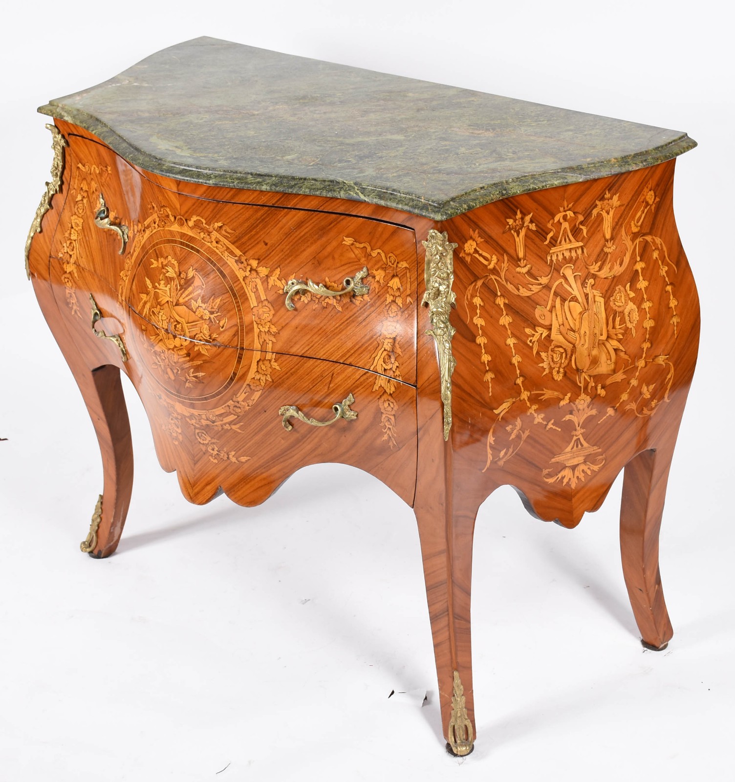 Comoda estilo francês com 2 gavetas, feitio bombe aplicações de... - foto 1 de 4