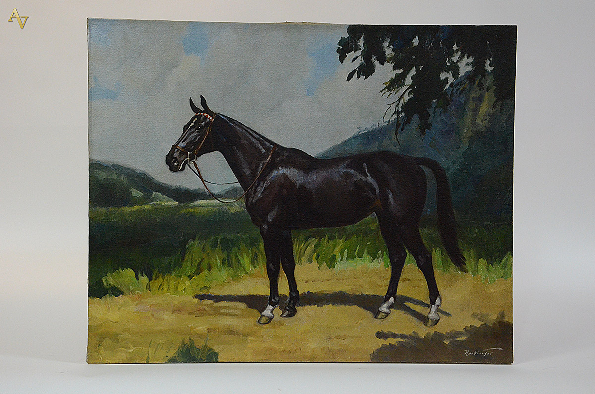 ASSINATURA NÃO IDENTIFICADA - Cavalo - ost - 87 x 65 (sem moldura)