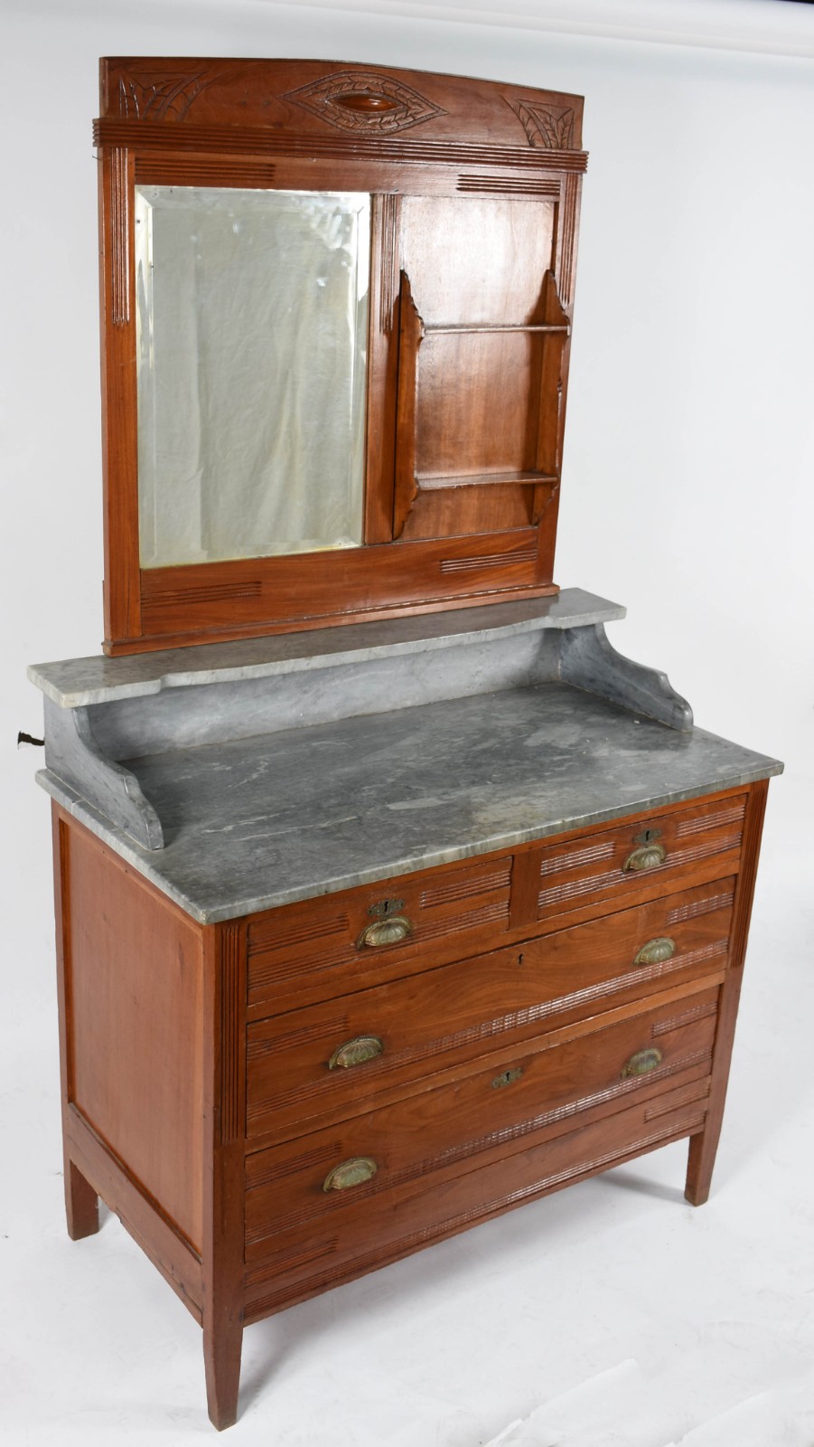 Móvel comoda/toilette de madeira nobre com dois gavetões e duas... - foto 1 de 4