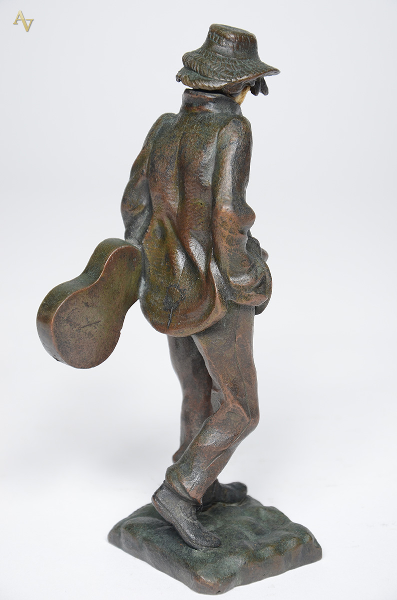 ROUSSEAU - Estatueta de bronze com rosto de marfim representando... - foto 3 de 4