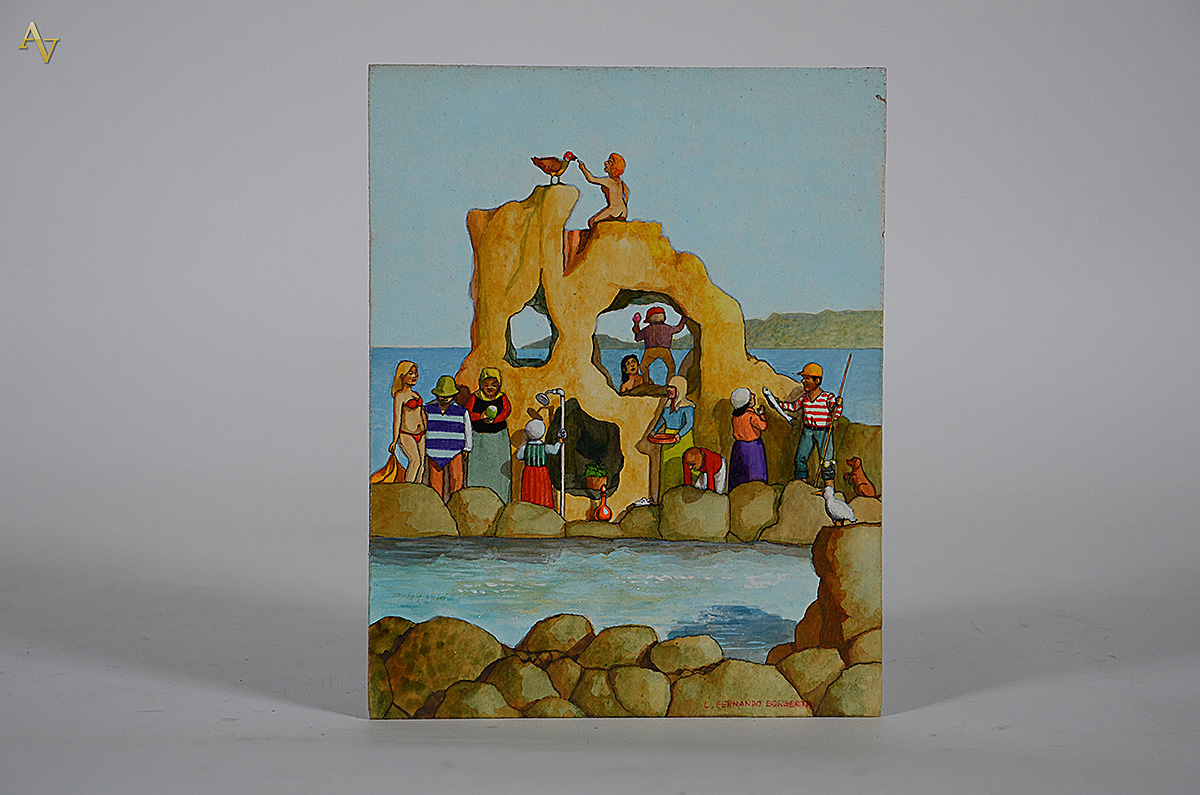BORGERTH - Um chuveiro à beira d'água - ose - 19 x 24 - 1998...