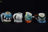 Quatro canecas de porcelana inglesa Royal Doult... - Quatro canecas de porcelana inglesa Royal Doulton. Alturas de 5 cm à 8 cm.