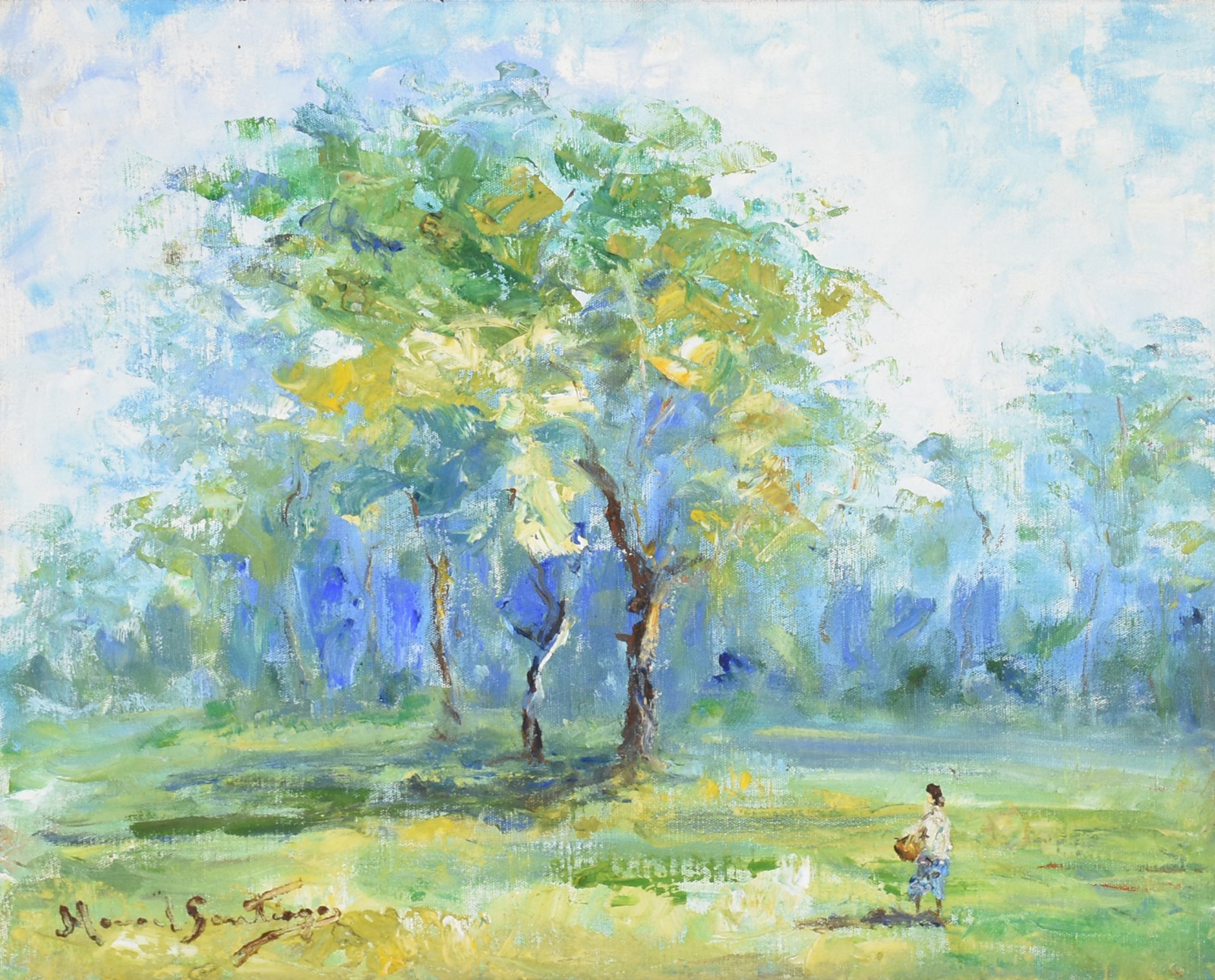 Manoel Santiago (1897-1987), Paisagem com figura - foto 1 de 4