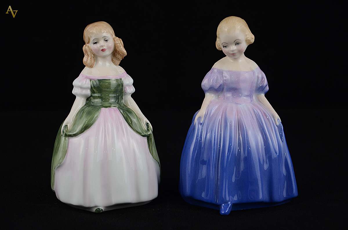 Duas estatuetas de porcelana inglesa Royal Doulton representando... - foto 1 de 4