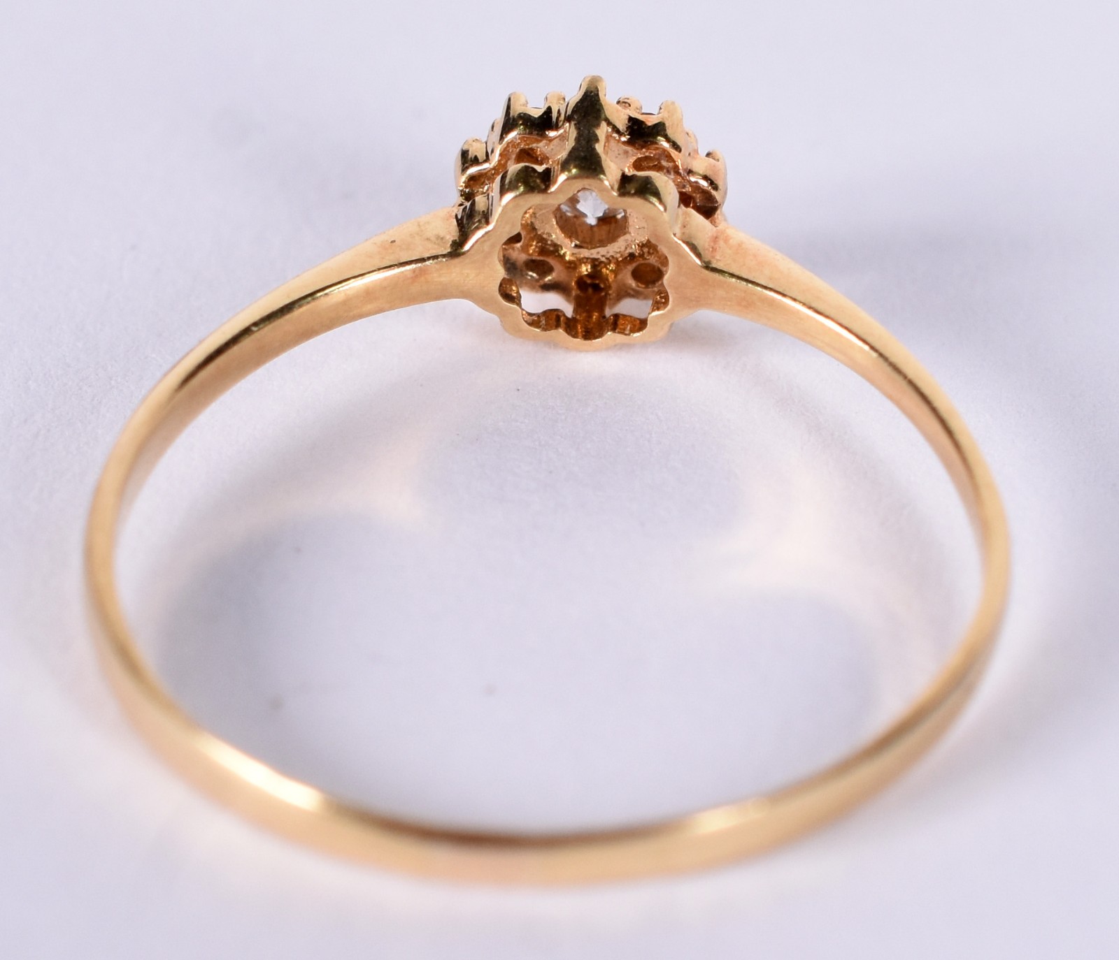 Anel de ouro 750 feitio chuveiro com mini brilhantes, aro 16 (Por... - foto 4 de 4