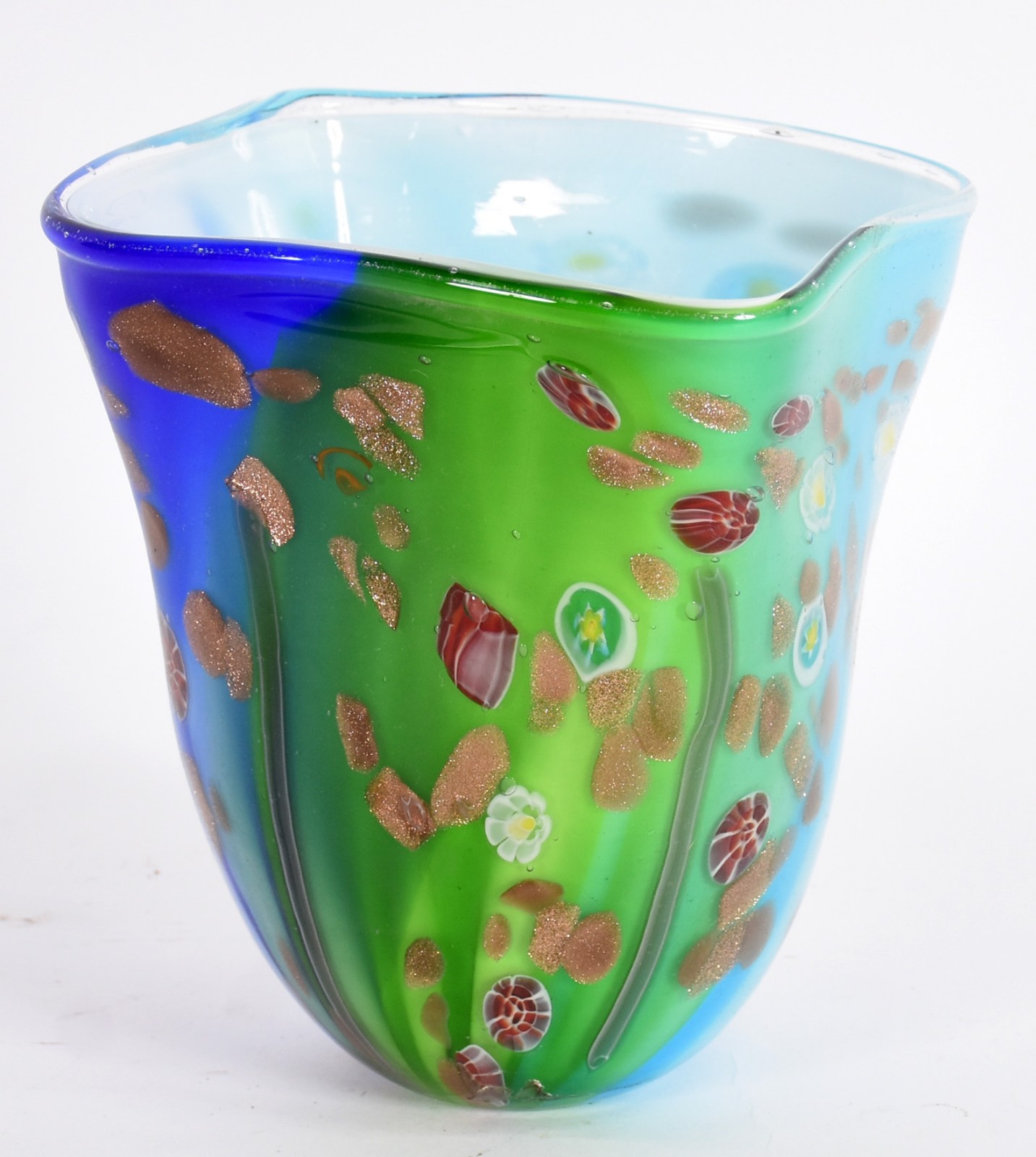 Vaso de murano com fundo adaptado para manga de abatjour. - foto 2 de 4