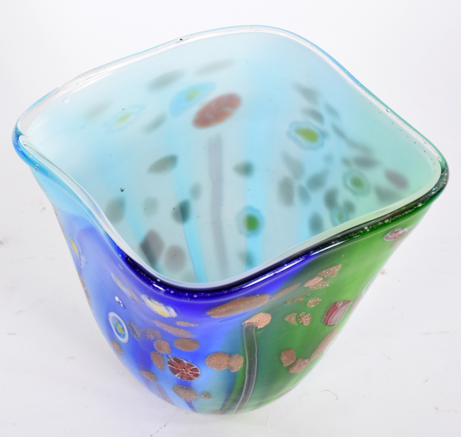Vaso de murano com fundo adaptado para manga de abatjour. - foto 3 de 4