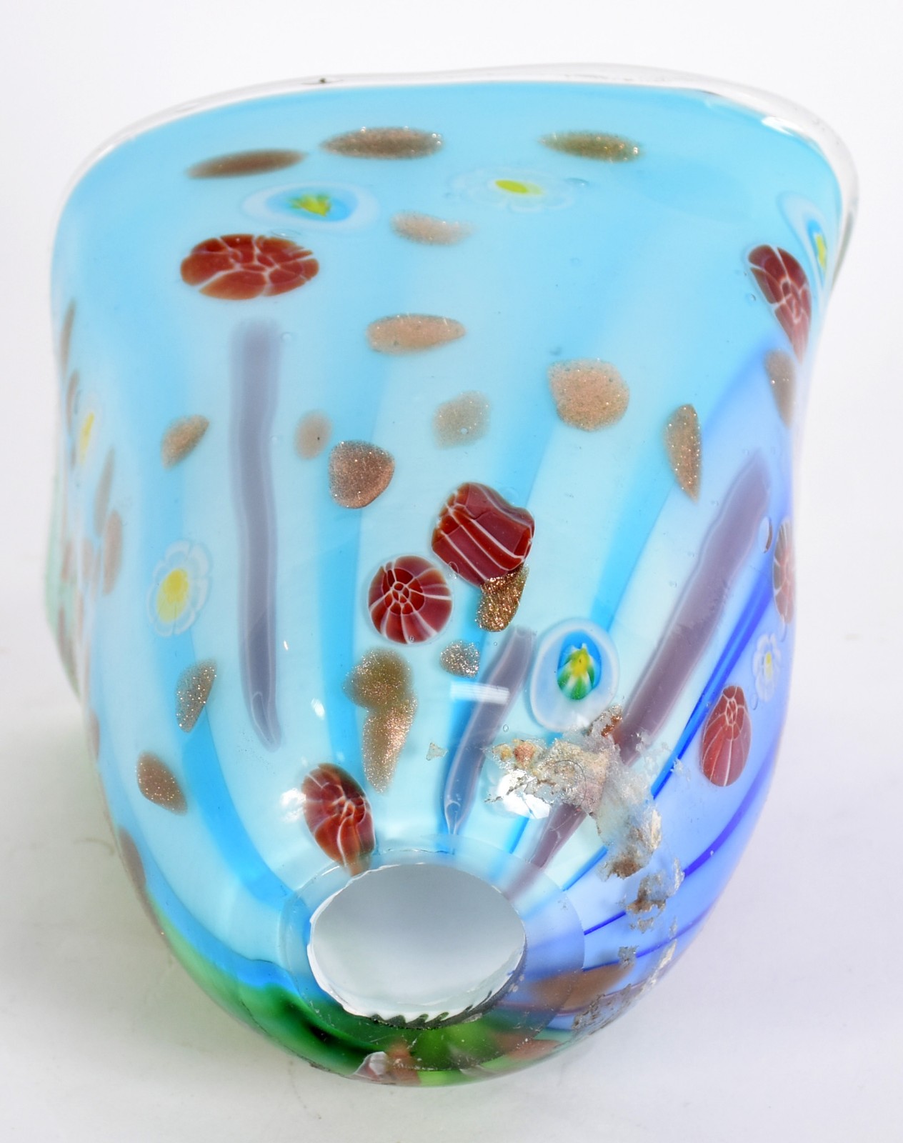 Vaso de murano com fundo adaptado para manga de abatjour. - foto 4 de 4
