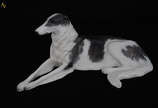 Cachorro de porcelana Rosenthal medindo 27 cm d... - Cachorro de porcelana Rosenthal medindo 27 cm de comprimento.