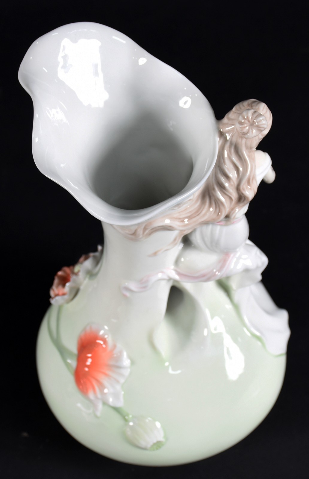 Vaso de porcelana americana no estilo Art Nouveau com figura feminina... - foto 3 de 5