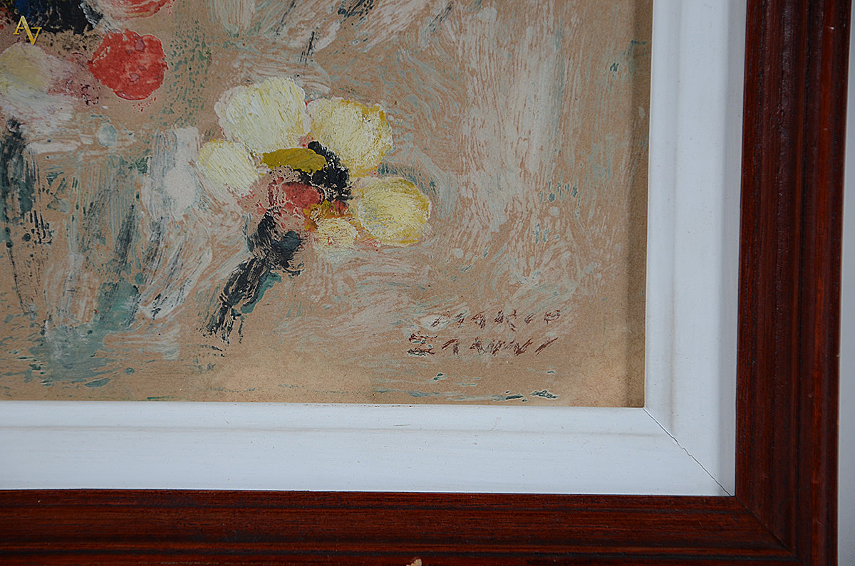 MARIO ZANINI - Flores - guache sobre papel - 23 x 27 - foto 3 de 4