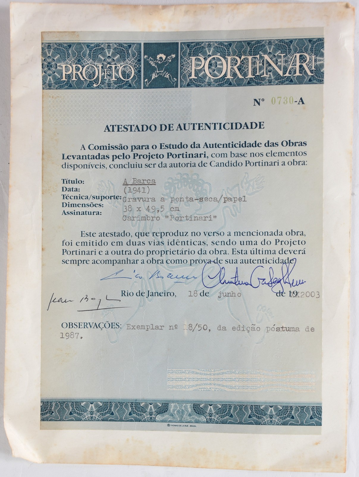 Cândido Portinari (1903-1962), A Barca - foto 6 de 7