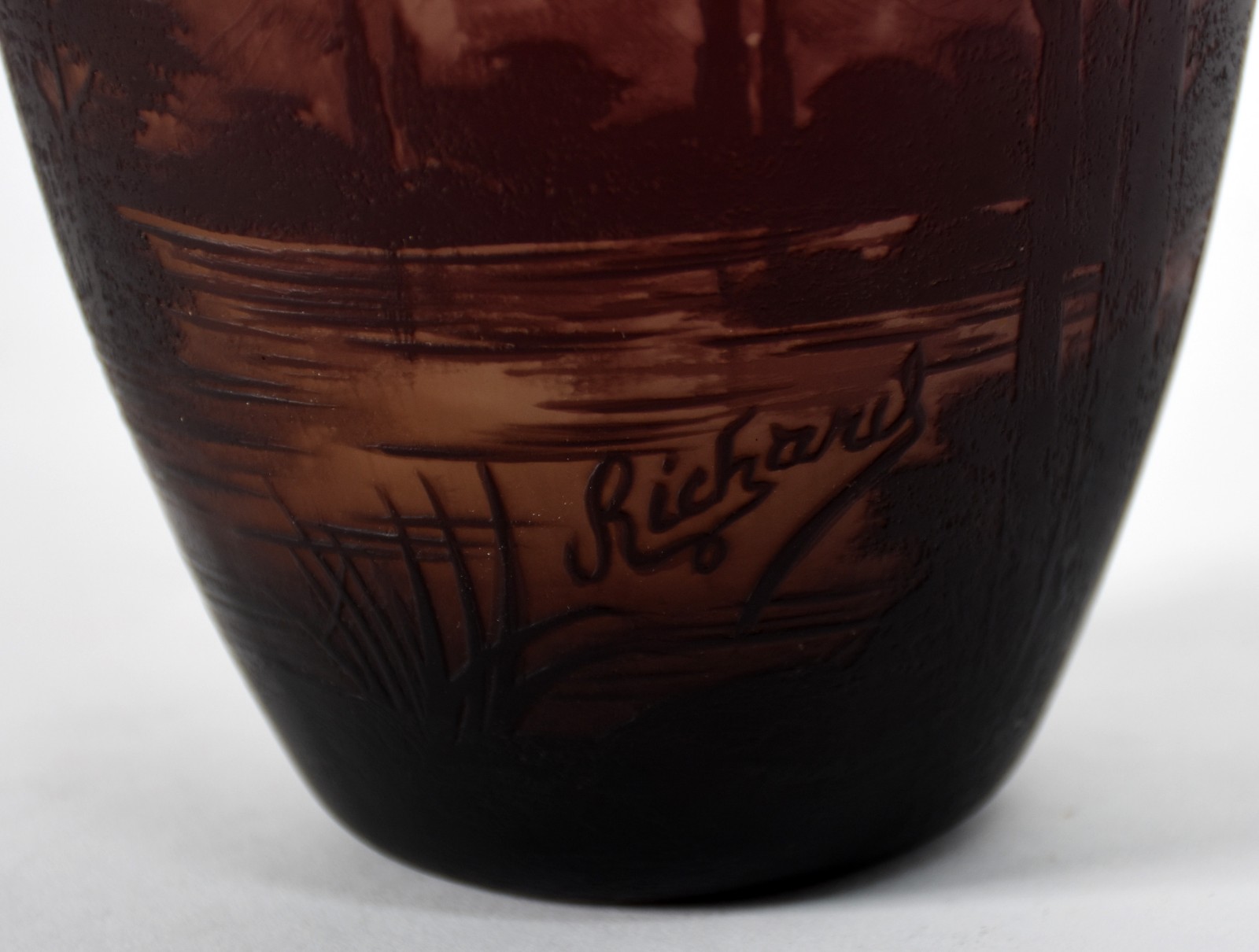 Vaso de pasta de vidro, assinado. - foto 3 de 5