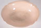 Aparelho de jantar de porcelana inglesa na cor ... - Aparelho de jantar de porcelana inglesa na cor rosa composto de: Quatorze pratos fundos, sopeira,molheira com presentoir, saladeira e travessa p...