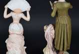 Duas figuras de porcelana (com restauro). - Duas figuras de porcelana (com restauro).