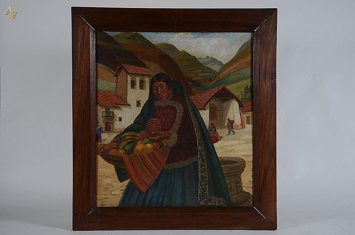 ASSINATURA NÃO IDENTIFICADA - Figura feminina - ost - 70 X 62 - foto 1 de 4