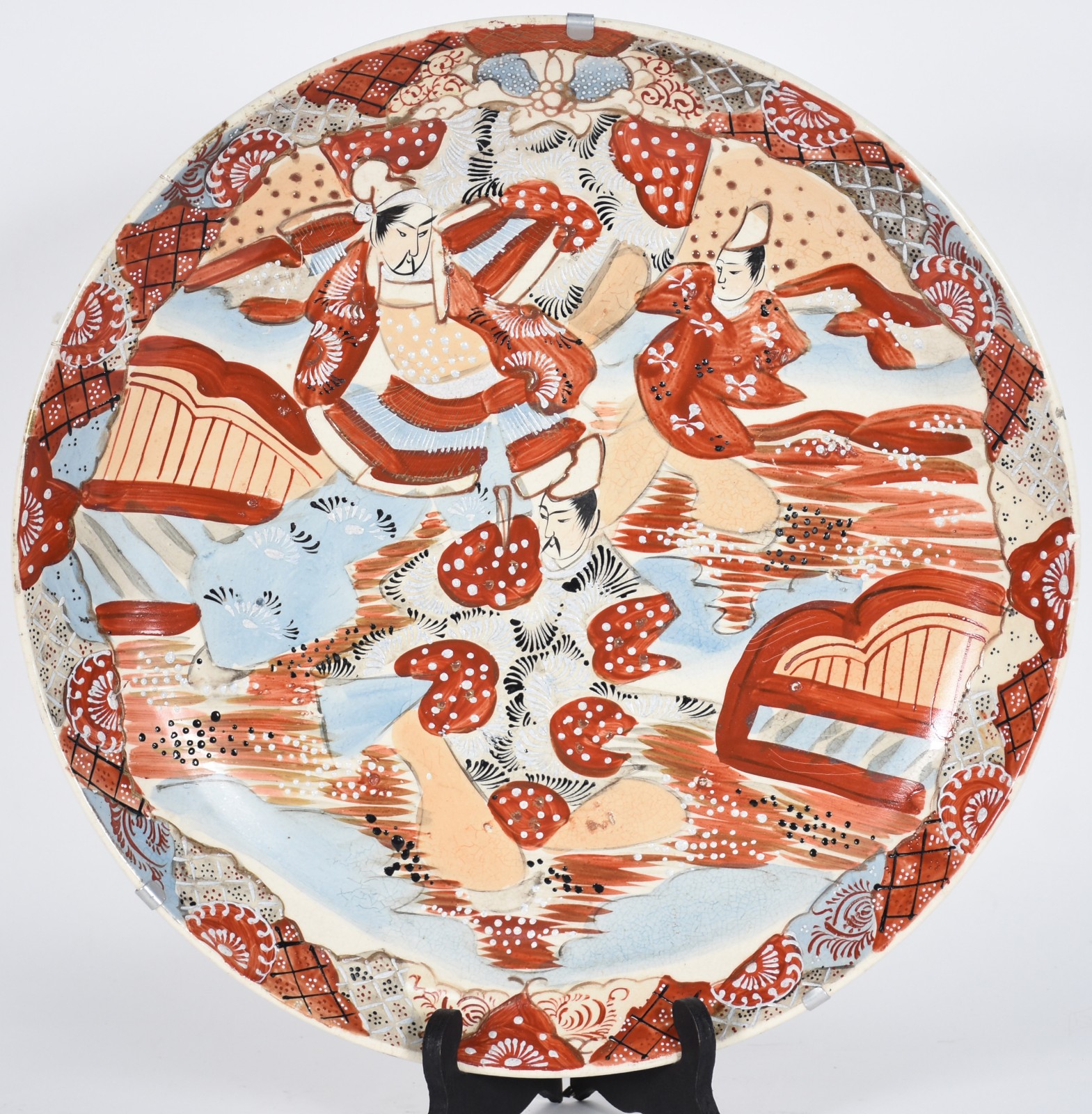Medalhão de porcelana oriental. - foto 1 de 2