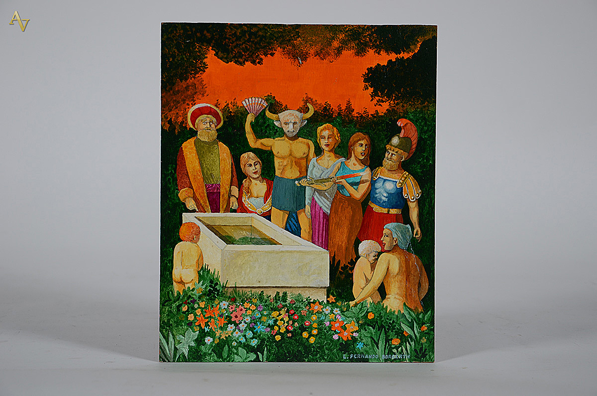 BORGERTH - Esfriando a espada - ose - 22 x 27 - 1996. (sem moldura)