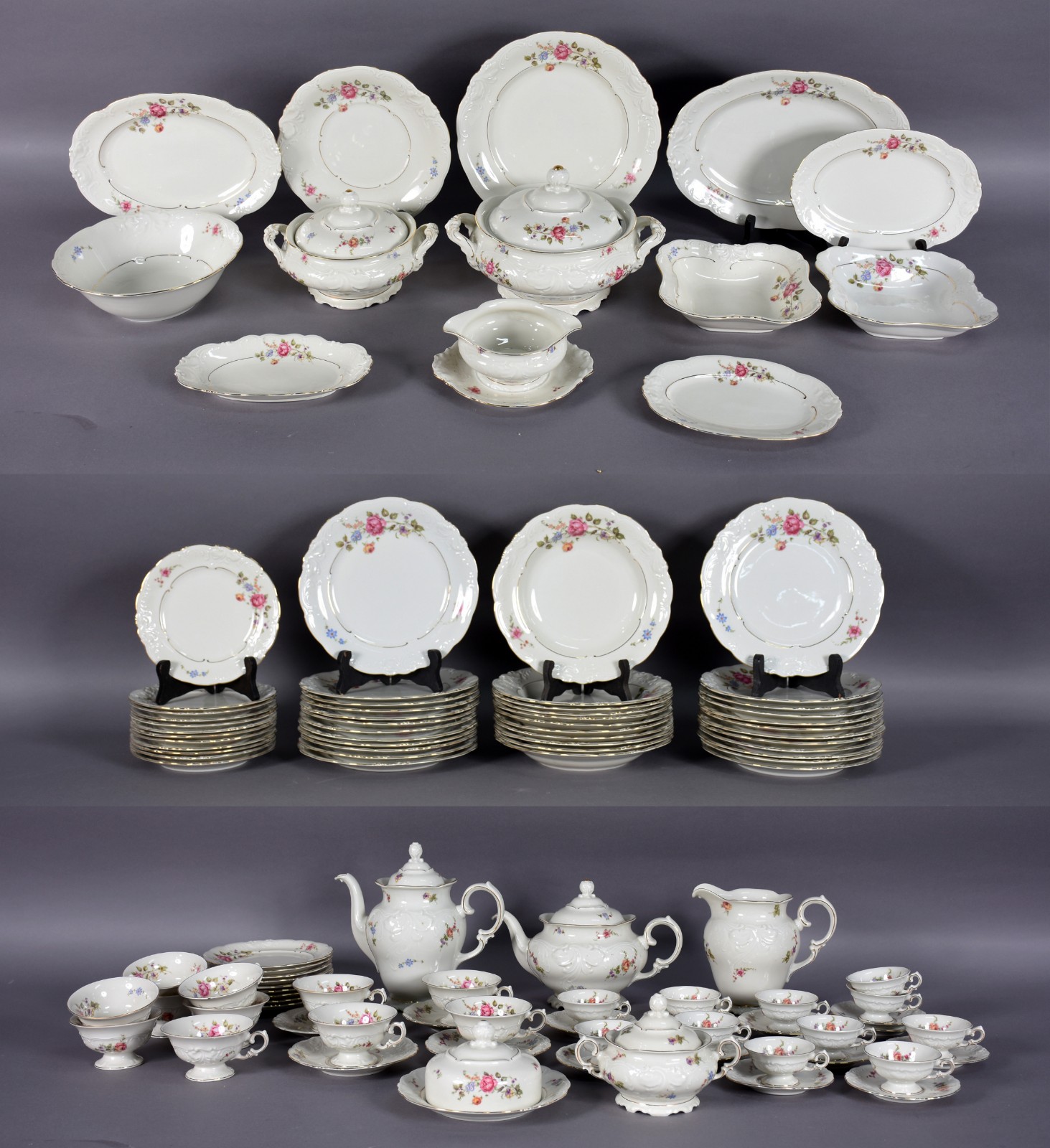 Aparelho de chá, café e jantar de porcelana KPM composto por 24... - foto 1 de 8