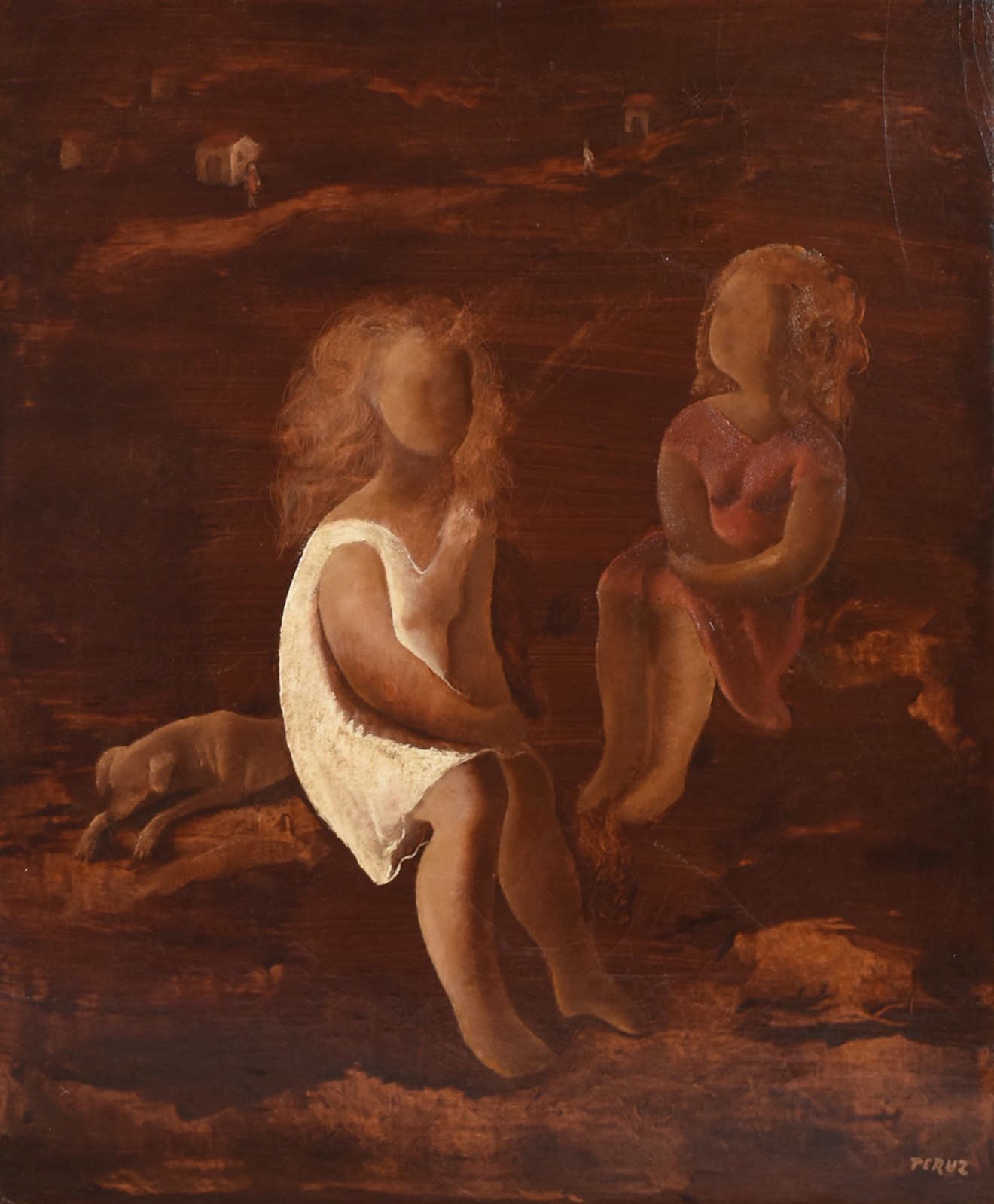 Orlando Teruz (1902-1984), Menina com Cachorro - foto 1 de 4