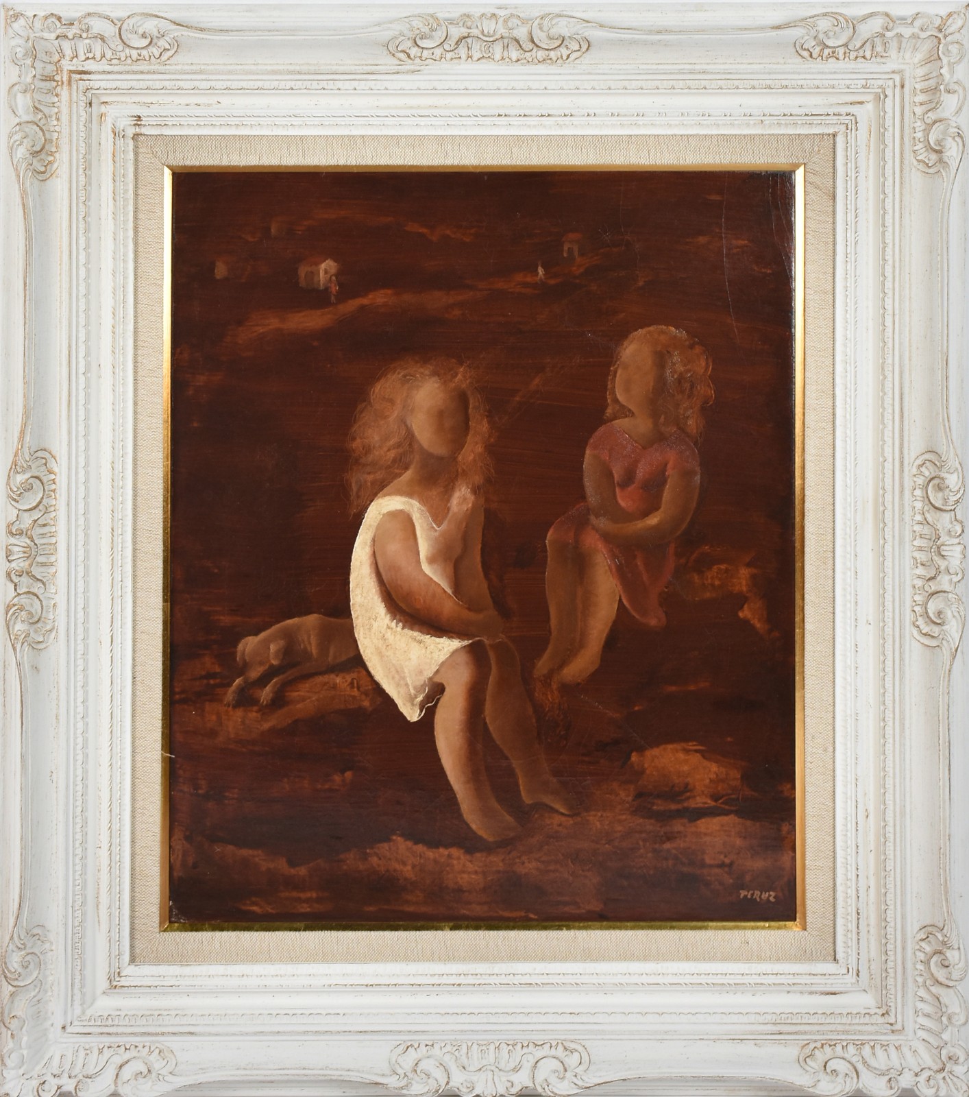 Orlando Teruz (1902-1984), Menina com Cachorro - foto 2 de 4
