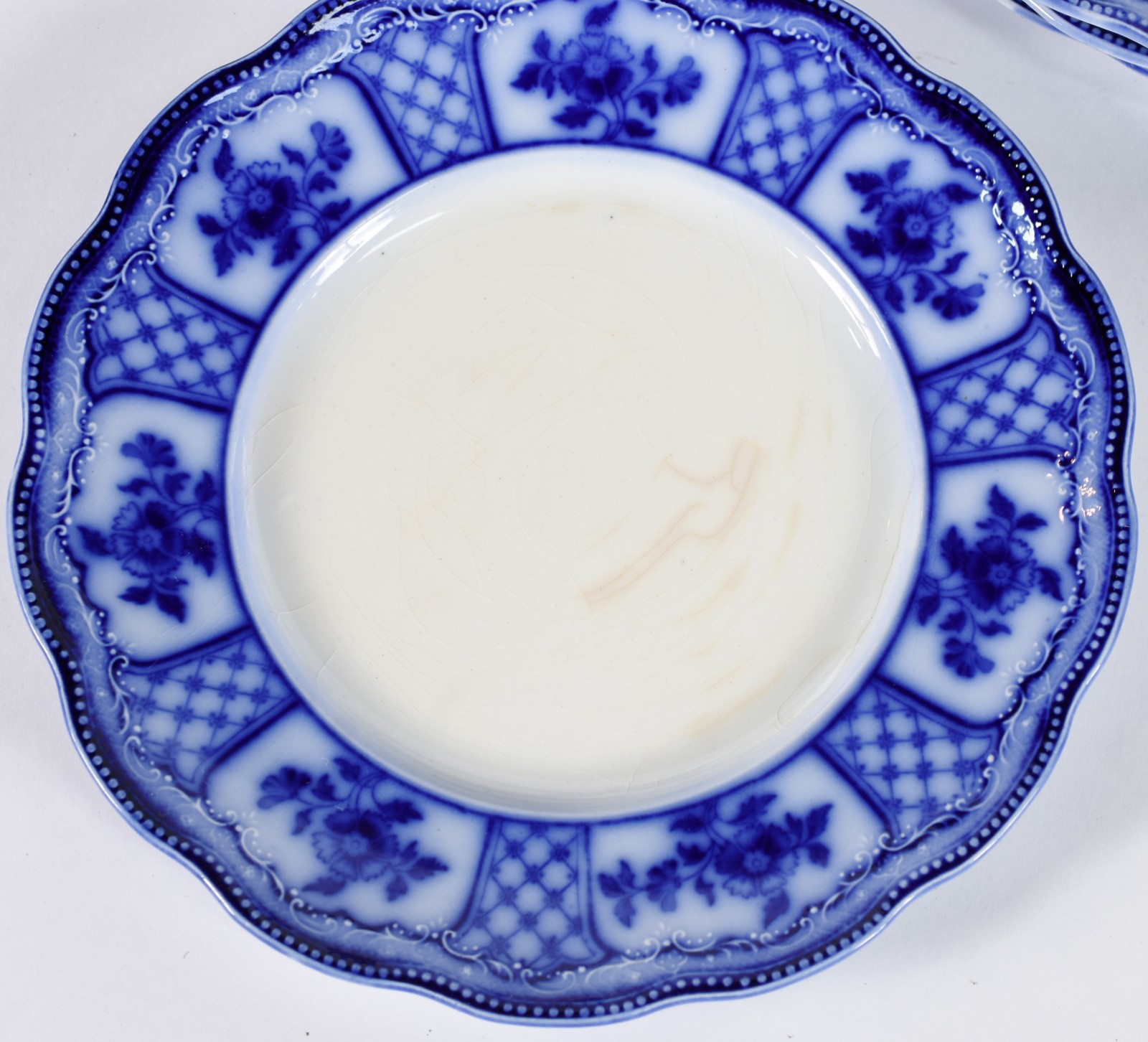 Serviço de jantar de faiança inglesa, azul e branca, com duas marcas... - foto 10 de 11